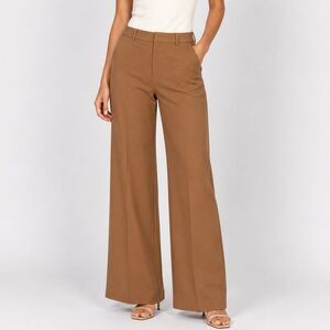 Bailey/44 Women's Wide Leg Pants Brown Pull On Stretch Career Dress Pants M NWT